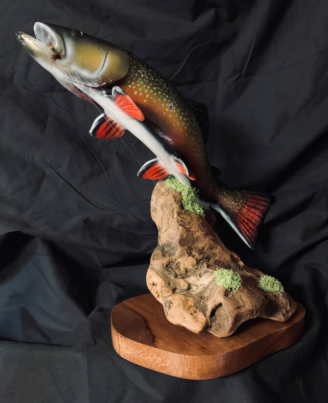 Brook Trout Sculpture - TROUT SCULPTURES BY MARC DEMOTT